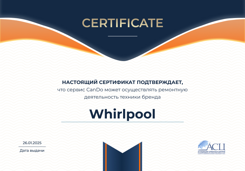 Сертификаты и квалификация сервисного центра CanDO в Москве<